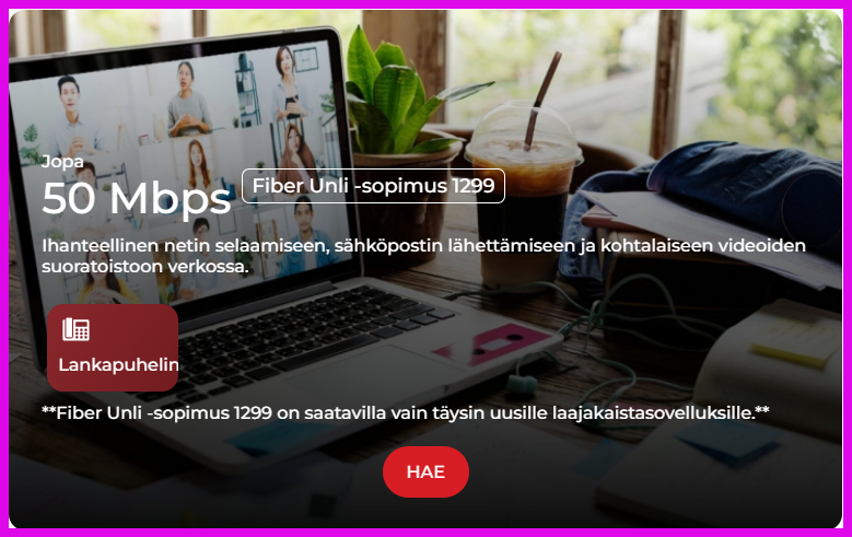 Fiber Unli = Valokuitu